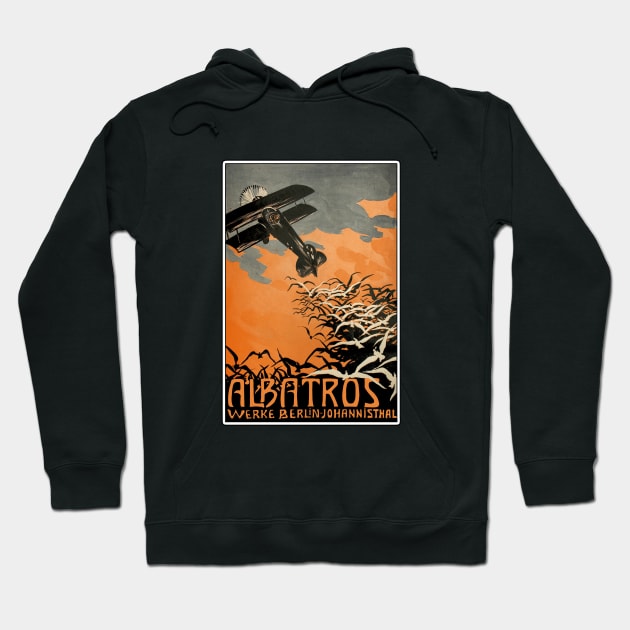 Albatros WWI German Aircraft Maker Advertising Poster Hoodie by Naves